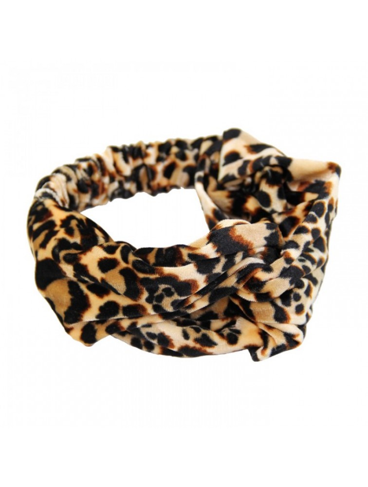 SHE CLOTHES Headband Sweet Velvet Leopard